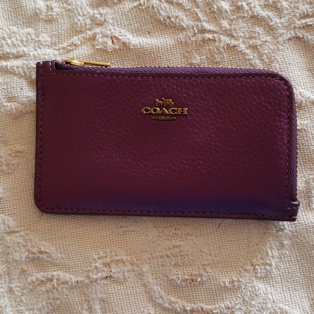 Coach Card Case Purple and multi-color